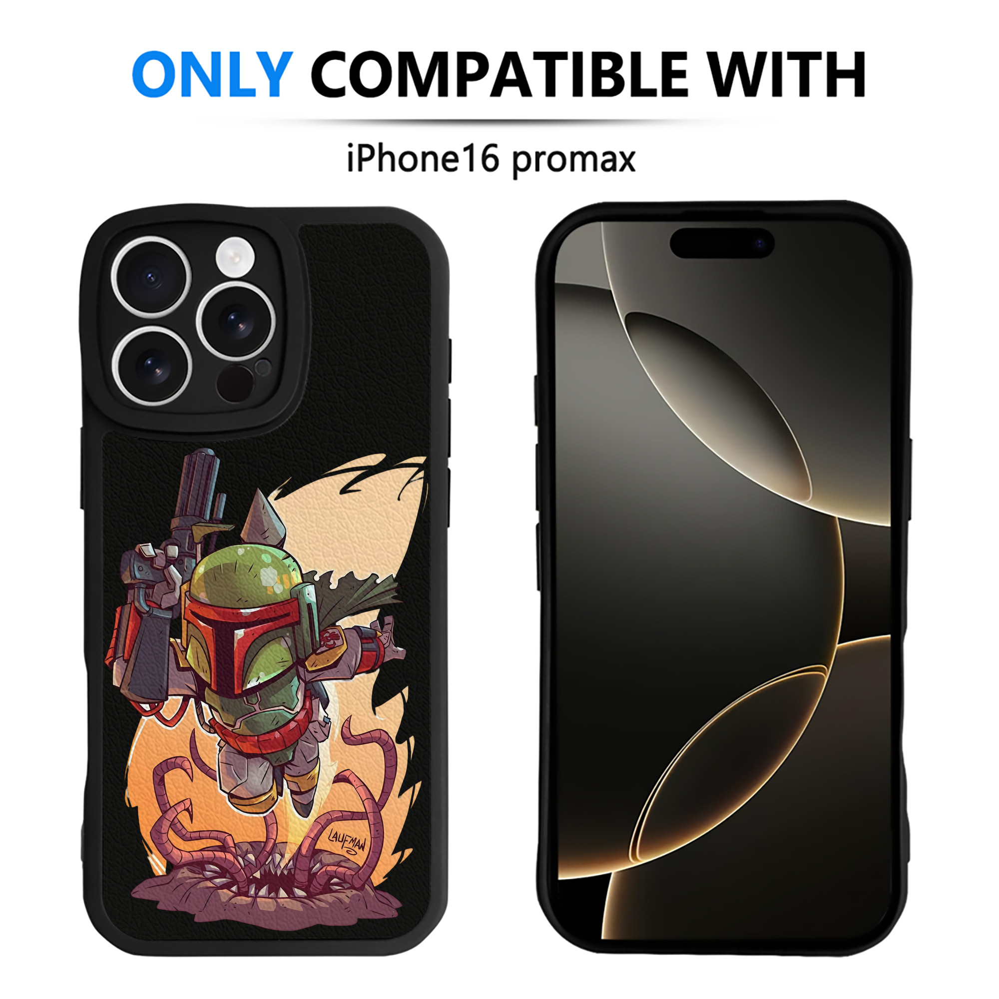 （画像用） スター・ウォーズ Star Wars 【iPhone 16シリーズ対応】シリコンスマホケース（レザー調） 材質：シリコン